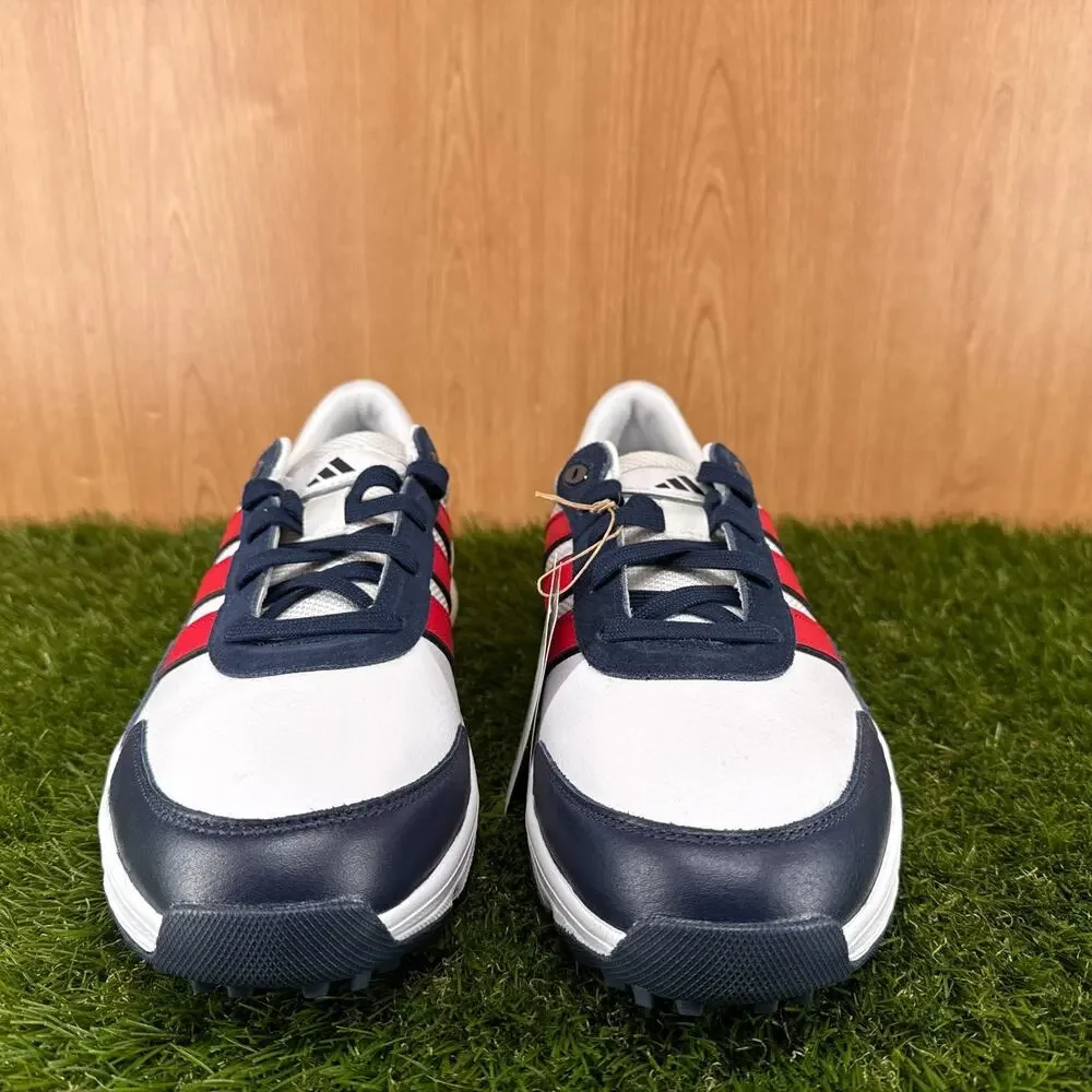 adidas SW5540 Spikeless Golf White Pure Ruby Navy Golf Shoes JH6269 Mens Sz 11.5